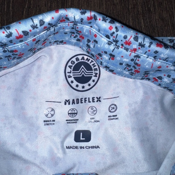 Stylish Blue Floral Polo by Flag & Anthem - Picture 2 of 7